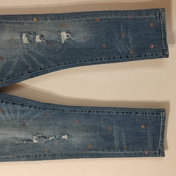Pilcro and the Letterpress Polka Dot Distressed Jeans Size 20 - Picture 6 of 9